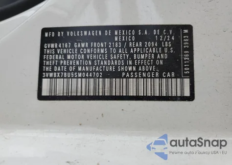 3VWBX7BU5SM044702